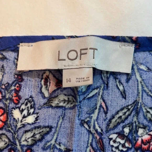 LOFT Blue Floral Midi Dress - Picture 4 of 7